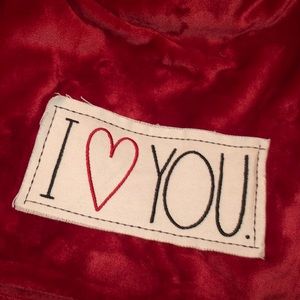 Rae Dunn I ❤️ You Plush Throw Blanket